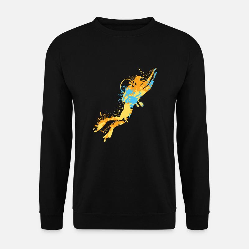 Taucher Dive Splash - Unisex Pullover - Schwarz