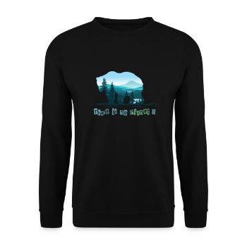Ours There is no Planet B - Sweat-shirt Unisexe - noir - Devant - Alina (178cm) & Michal (187cm)