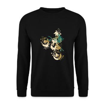 Éclaboussure de motocross - Sweat-shirt Unisexe - noir - Devant - Alina (178cm) & Michal (187cm)