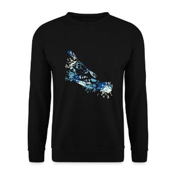 Canoe splash - Unisex Sweatshirt - black - Front - Alina (178cm) & Michal (187cm)