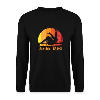 Papa judo - Sweat-shirt Unisexe - noir - Devant - Alina (178cm) & Michal (187cm)