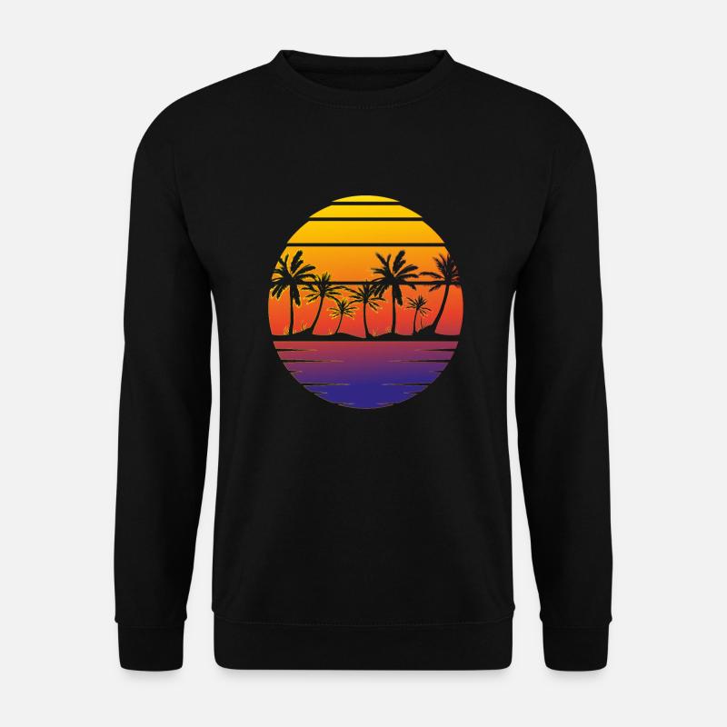 Summer beach palm trees - Unisex Sweatshirt - black