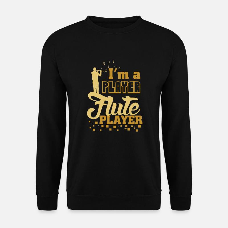 Querflöte spruch - Unisex Pullover - Schwarz