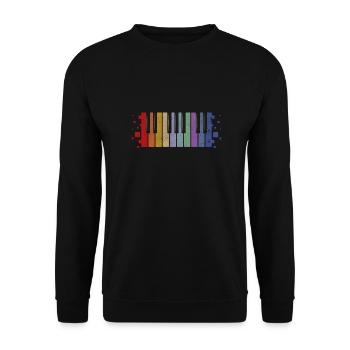 Piano rétro - Sweat-shirt Unisexe - noir - Devant - Alina (178cm) & Michal (187cm)