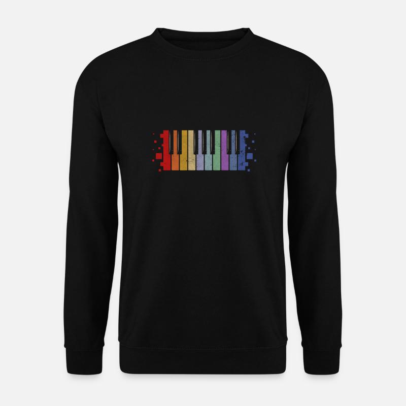 Retro Klavier - Unisex Pullover - Schwarz