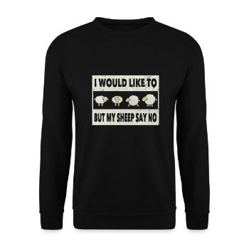 Mouton drôle - Sweat-shirt Unisexe - noir - Devant - Alina (178cm) & Michal (187cm)