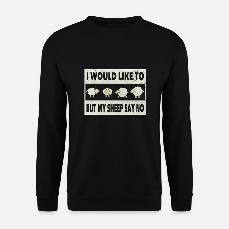 Schafe lustig - Unisex Pullover - Schwarz