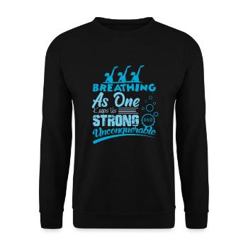 Synchronschwimmen - Unisex Pullover - Schwarz - Vorne - Alina (178cm) & Michal (187cm)