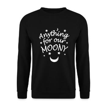 Anything for our Moony - Unisex Sweatshirt - black - Front - Alina (178cm) & Michal (187cm)