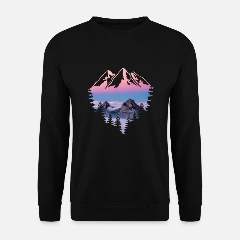Mountain Sunset - Unisex Sweatshirt - black