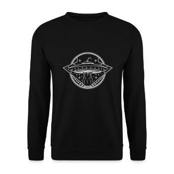 Ufo - Unisex Pullover - Schwarz - Vorne - Alina (178cm) & Michal (187cm)