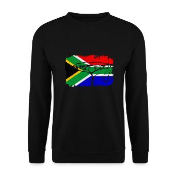 Afrique du Sud drapeau - Sweat-shirt Unisexe - noir - Devant - Alina (178cm) & Michal (187cm)