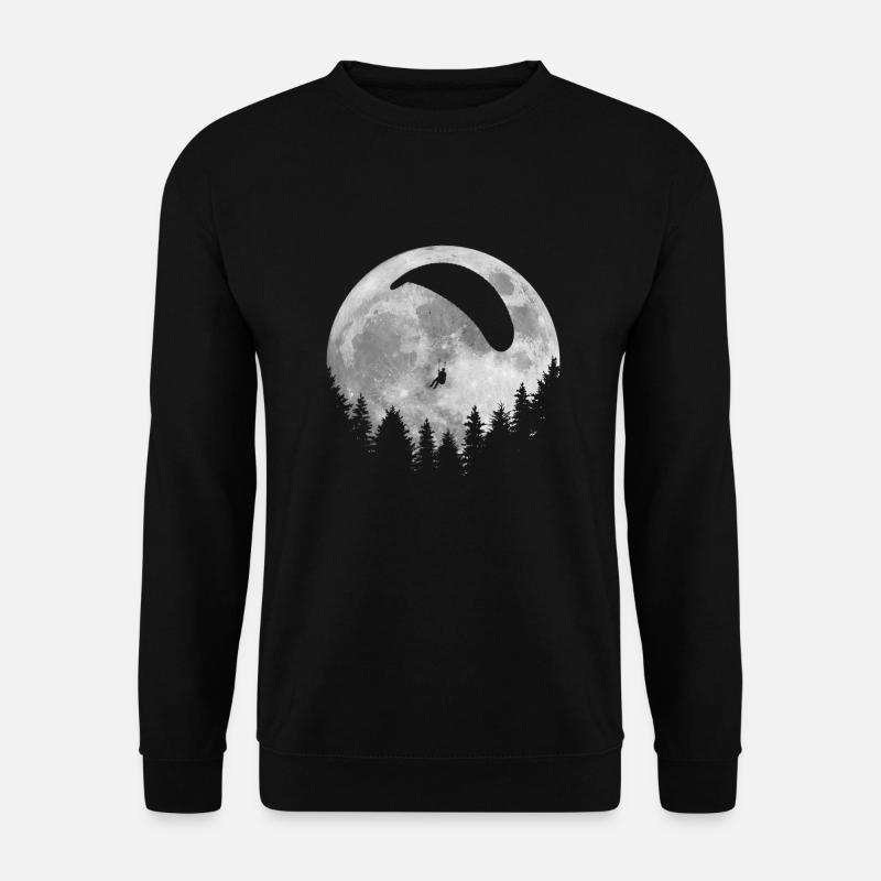 Paragliding Moon - Unisex Sweatshirt - black