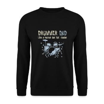 Schlagzeug Papa - Unisex Pullover - Schwarz - Vorne - Alina (178cm) & Michal (187cm)