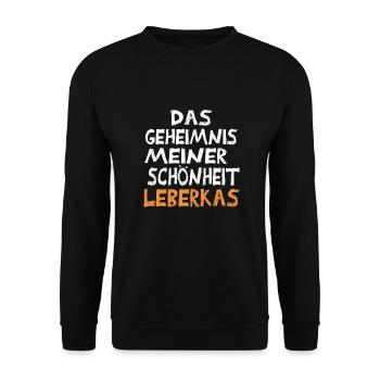 Leberkas - Unisex Pullover - Schwarz - Vorne - Alina (178cm) & Michal (187cm)