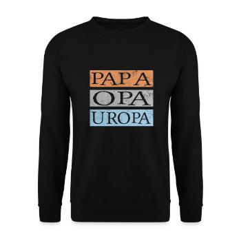 Uropa Retro - Unisex Pullover - Schwarz - Vorne - Alina (178cm) & Michal (187cm)