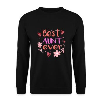Best Aunt ever - Unisex Pullover - Schwarz - Vorne - Alina (178cm) & Michal (187cm)