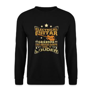 E-guitare grand-père - Sweat-shirt Unisexe - noir - Devant - Alina (178cm) & Michal (187cm)