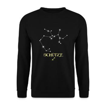 Sagittarius Zodiac - Unisex Sweatshirt - black - Front - Alina (178cm) & Michal (187cm)