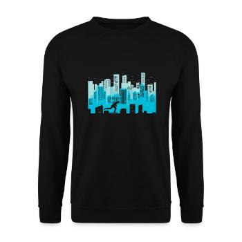 Longboard - Unisex Pullover - Schwarz - Vorne - Alina (178cm) & Michal (187cm)