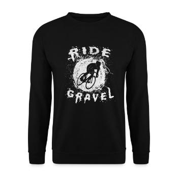 Ride Gravel, Gravel bike - Unisex Sweatshirt - black - Front - Alina (178cm) & Michal (187cm)