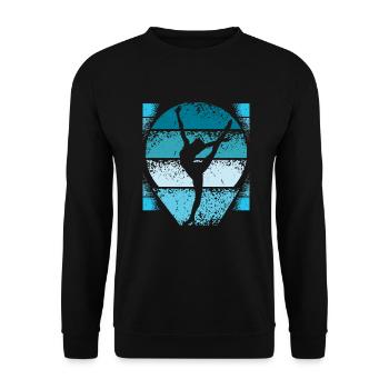 Gymnastique rétro - Sweat-shirt Unisexe - noir - Devant - Alina (178cm) & Michal (187cm)