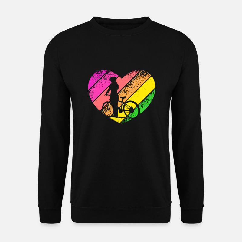 Herz Fahrrad Mädchen - Unisex Pullover - Schwarz