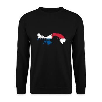 Drapeau du Panama - Sweat-shirt Unisexe - noir - Devant - Alina (178cm) & Michal (187cm)