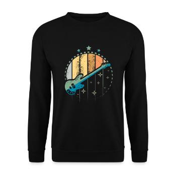 Bass gitarre vintage - Unisex Pullover - Schwarz - Vorne - Alina (178cm) & Michal (187cm)