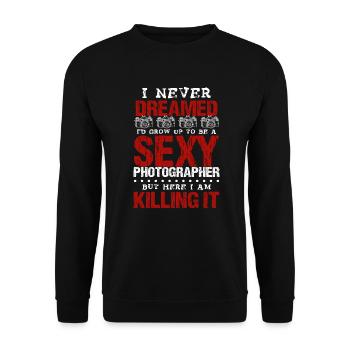 Photographe sexy - Sweat-shirt Unisexe - noir - Devant - Alina (178cm) & Michal (187cm)