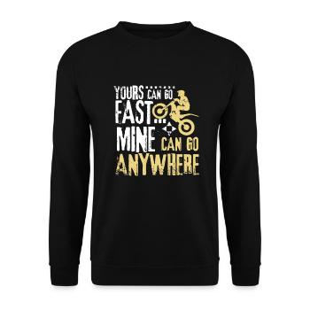 Can go anywhere trial bike - Unisex Sweatshirt - black - Front - Alina (178cm) & Michal (187cm)