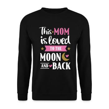 I love you to the moon and back - cadeau maman - Sweat-shirt Unisexe - noir - Devant - Alina (178cm) & Michal (187cm)