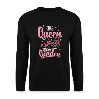La Reine du jardin - Sweat-shirt Unisexe - noir - Devant - Alina (178cm) & Michal (187cm)