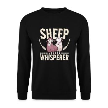 Sheep whisperer - Unisex Pullover - Schwarz - Vorne - Alina (178cm) & Michal (187cm)