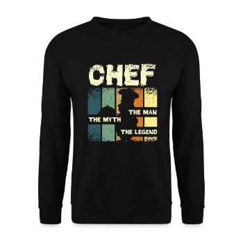 Chef la légende - Sweat-shirt Unisexe - noir - Devant - Alina (178cm) & Michal (187cm)