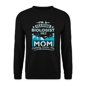 Marine biologist mother - Unisex Sweatshirt - black - Front - Alina (178cm) & Michal (187cm)