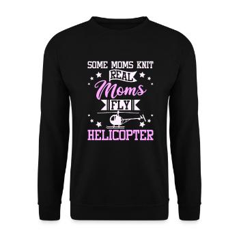 Les mamans pilotent un hélicoptère - Sweat-shirt Unisexe - noir - Devant - Alina (178cm) & Michal (187cm)