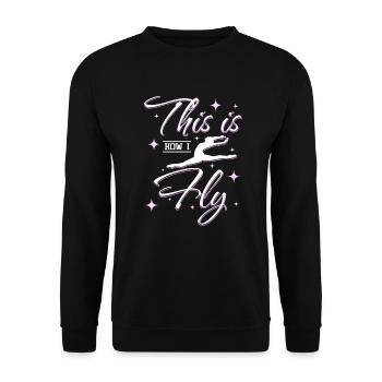C’est comme ça que je fais de la gymnastique - Sweat-shirt Unisexe - noir - Devant - Alina (178cm) & Michal (187cm)