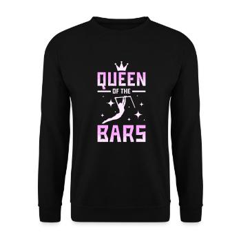 Queen of the bars gymnastics - Unisex Sweatshirt - black - Front - Alina (178cm) & Michal (187cm)