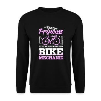 Mécanicien de vélo Princesse - Sweat-shirt Unisexe - noir - Devant - Alina (178cm) & Michal (187cm)