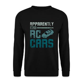 Apparently I lkie Rc cars - Unisex Sweatshirt - black - Front - Alina (178cm) & Michal (187cm)