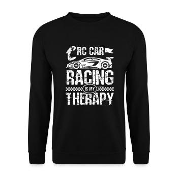 La course de voitures RC est ma thérapie - Sweat-shirt Unisexe - noir - Devant - Alina (178cm) & Michal (187cm)