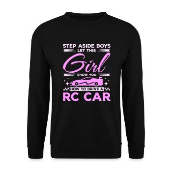 Laissez cette fille vous montrer comment conduire une voiture rc - Sweat-shirt Unisexe - noir - Devant - Alina (178cm) & Michal (187cm)