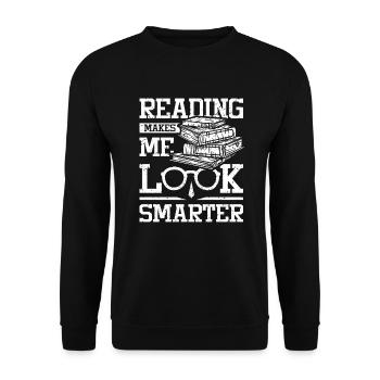 Lire me fait paraître plus intelligent - Sweat-shirt Unisexe - noir - Devant - Alina (178cm) & Michal (187cm)