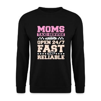 Moms taxi service - Unisex Sweatshirt - black - Front - Alina (178cm) & Michal (187cm)