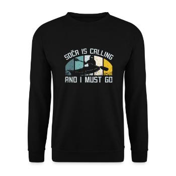 Kayaking on soca slovenia - Unisex Sweatshirt - black - Front - Alina (178cm) & Michal (187cm)