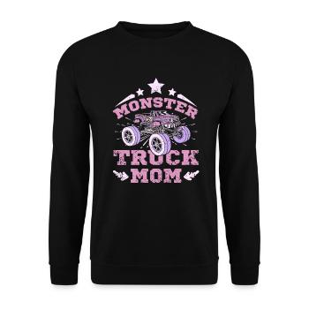 Monster Truck Mom - Unisex Sweatshirt - black - Front - Alina (178cm) & Michal (187cm)
