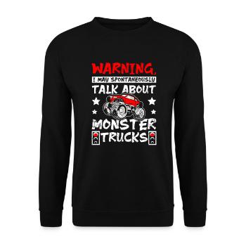 May spontaneously talk about Monster trucks - Unisex Sweatshirt - black - Front - Alina (178cm) & Michal (187cm)