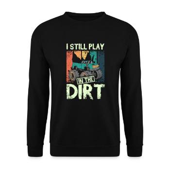 Je joue toujours dans le camion Monster dirt - Sweat-shirt Unisexe - noir - Devant - Alina (178cm) & Michal (187cm)