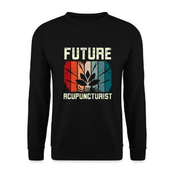 Futur acupuncteur - Sweat-shirt Unisexe - noir - Devant - Alina (178cm) & Michal (187cm)